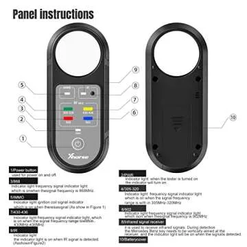 Xhorse Remote Key Frequency Tester Tool, 2024 XDRT20 Remote Tester 315/433/868/902Mhz Infrared Signa...
