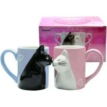 Kiss Cat Couple Mugs - Ideal Gift for Couples!