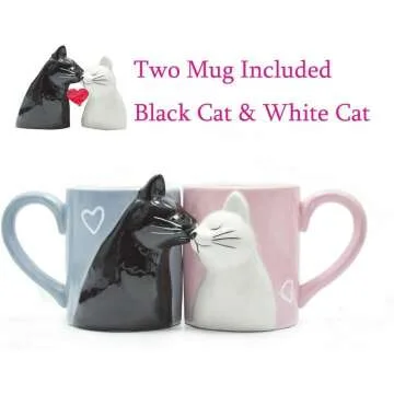 Kiss Cat Couple Mugs - Ideal Gift for Couples!