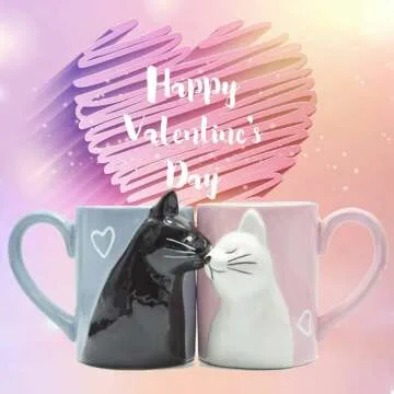 Kiss Cat Couple Mugs - Ideal Gift for Couples!