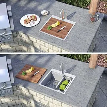 Ruvati 21x20 RV Workstation Sink Drop-in Stainless Steel