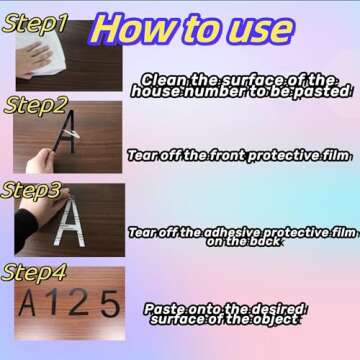 GLDonee Self-adhesive House Numbers for Easy Display