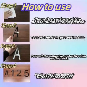 GLDonee Self-adhesive House Numbers for Easy Display