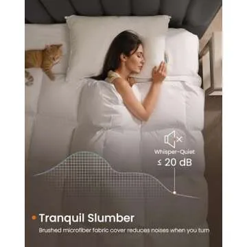 SONGMICS HOME Down Comforter, Down Duvet, Queen Size Duvet Insert, Feather Comforter with Corner Loops, 55 oz Filling, for All Seasons, Winter, Hotel, 90 x 90 Inches, Cloud White UTDC041W01