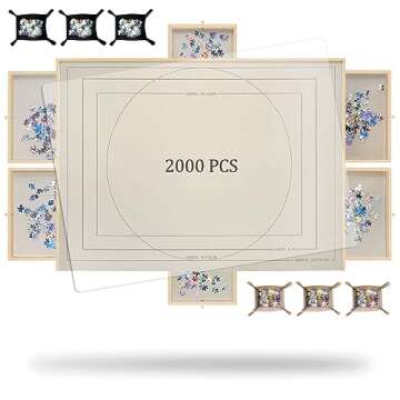 Large Wooden Table Cover 2000 1500 1000 Pieces Top Storage Desk Easel Holder Keeper Storage Jigsaw P...