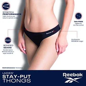 Reebok Women's Seamless Thongs 6 Pack | Performance Comfort