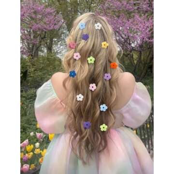48Pcs Flower Hair Clips - Cute Accessories for All Ages
