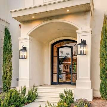 Tarentlight 3-Light 9 inches Wide 20.5 inches High Large Wall Lantern Light with Textured Black Finish and Clear Glass New Traditional Outdoor Wall Lights for a Porch, Patio, Garage, Barn, Foyer