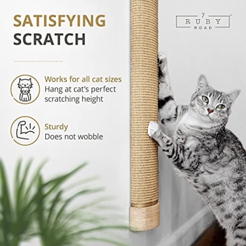 7 Ruby Road Wall Mounted Cat Scratcher for Indoor Cats