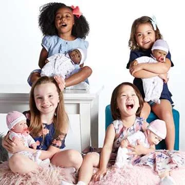 JC Toys Hispanic 16-inch Medium Soft Body Baby Doll La Baby | Washable |Removable Purple Outfit w/Hat and Pacifier | for Children 12 Months +, Hispanic-Purple