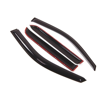 TuningPros Outside Mount Window Vent Visors for Cadillac Escalade 2007-2014 | Smoke Tinted, Easy Ins...