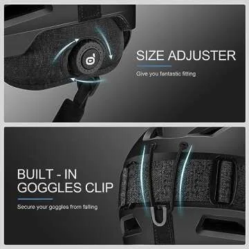 Odoland Snowboard Helmet, Ski Helmet with Ski Goggles for Adults, Durable PC Shell & EPS Foam, Safety Snow Helmets Goggles for Men Women Youth