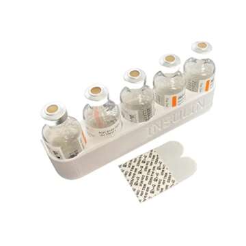 Refrigerator Wall Caddy for Secure Insulin Vial Storage - Easy Access & Organization