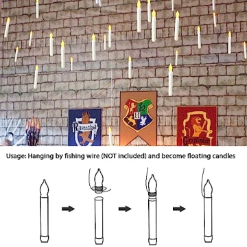 Amagic 12-Pack LED Taper Candles for Magical Decor
