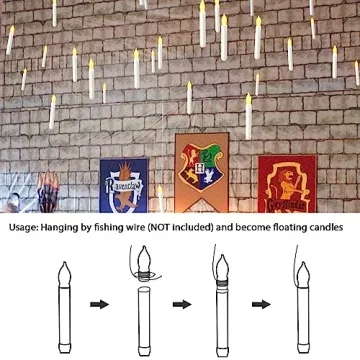 Amagic 12-Pack LED Taper Candles for Magical Decor