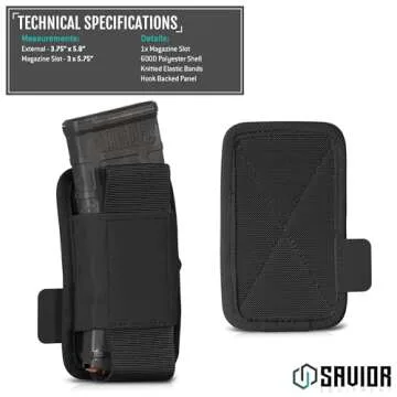 Savior Tactical Rifle Mag Pouch for 5.56mm 7.62mm Mags