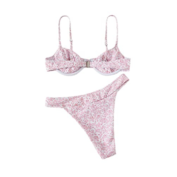 Stylish SweatyRocks Women's Floral Bikini Set for Summer