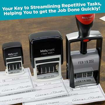 MaxMark Dater 2000 Self Inking Date Stamp - Precision Quality