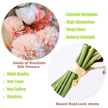 Boho Style Artificial Flower Bouquets for Home Decor