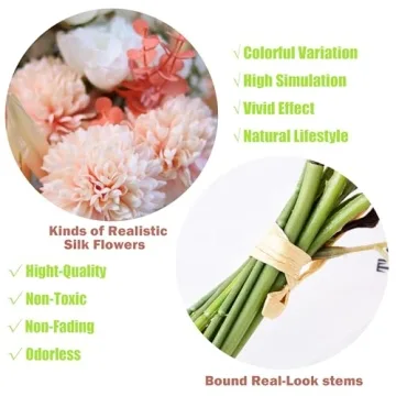 Boho Style Artificial Flower Bouquets for Home Decor