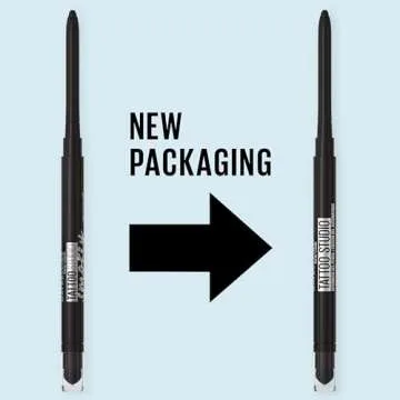 Maybelline Tattoo Studio Automatic Gel Pencil Waterproof Eyeliner, Blendable, Smudge Resistant, Matt...