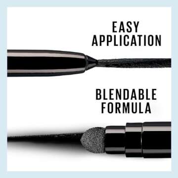 Maybelline Tattoo Studio Automatic Gel Pencil Waterproof Eyeliner, Blendable, Smudge Resistant, Matte Eyeliner For Up To 36HR Wear, Pitch Black (Smokey Black), Packaging May Vary