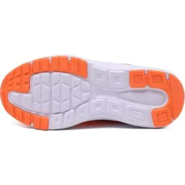 YOLARK Boys Girls Sneakers for Kids Non-Slip Tennis Shoes Fashion Lightweight Breathable Running Sport Athletic(Orange Toddler Size 10)