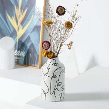 Kimdio Modern Abstract Ceramic Vase for Chic Home Decor