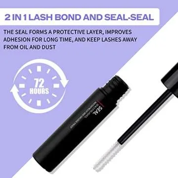 Lash Bond and Seal for Eyelash Cluster: 2 in 1 Glue for Individual Lash Extensions, Strong Hold, for Personal Makeup Use at Home, 5ml-Bond, 5ml-Seal