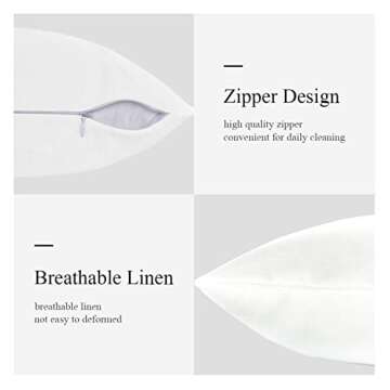 Vibrant Black White Grey Boho Pillow Covers 18x18 Set of 2