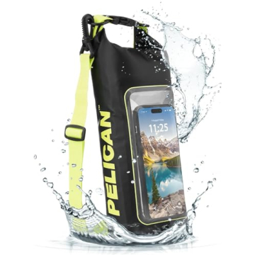 Pelican Marine IP68 Waterproof Dry Bag 2L - Roll Top Waterproof Backpack w/ Phone Case/Pouch - Boati...