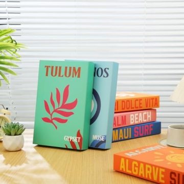 Preppy Decorative Fake Books for Stylish Home Decor