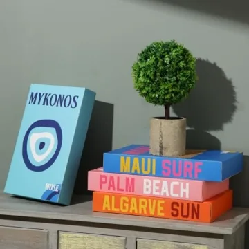 Preppy Decorative Fake Books for Stylish Home Decor