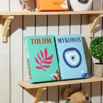 Preppy Decorative Fake Books for Stylish Home Decor