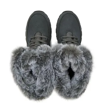 Lands' End Expedition Max Waterproof Insulated Womens Snow Boots, Winter Boots for Women, Medium or Wide Width Sizes 6 to 11, Black, Brown, Blue, White or Grey Winter Shoes - Dark Grey, 6 Medium