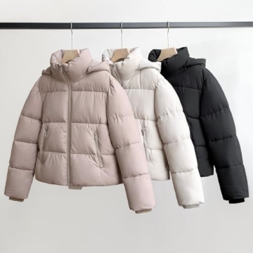 Stylish PUFFIT Women's Cropped Winter Puffer Jacket