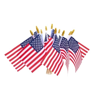 12 Mini American Flags for Patriotic Celebrations