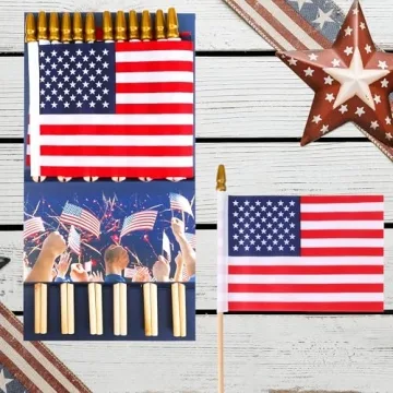 12 Mini American Flags for Patriotic Celebrations