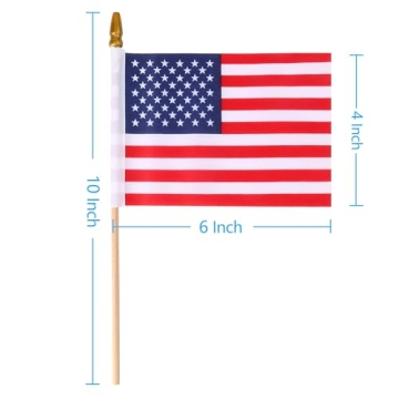 12 Mini American Flags for Patriotic Celebrations