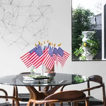 12 Mini American Flags for Patriotic Celebrations