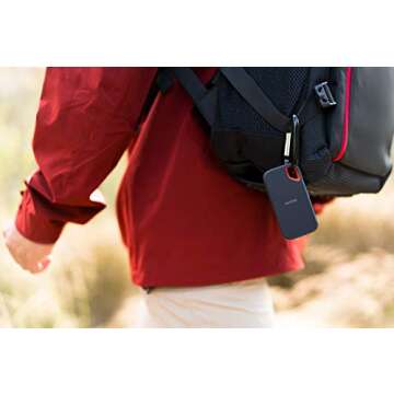 SanDisk 2TB Extreme Portable External SSD - Up to 550MB/s - USB-C, USB 3.1 - SDSSDE60-2T00-G25