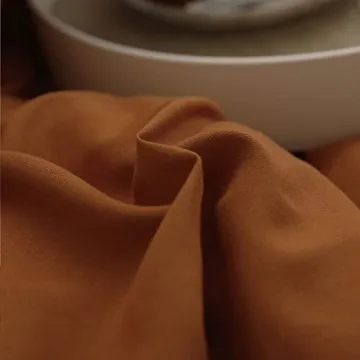 Burnt Orange Pom Poms Pillowcases Set of 2 - King Size