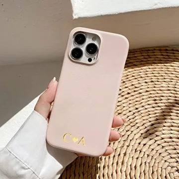 WOWTIFY Custom Leather Case for iPhone with Initials