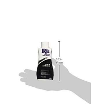 Rit Liquid Fabric Dye Black 8 Ounces, Pack of 3 - Versatile Stain for All Materials