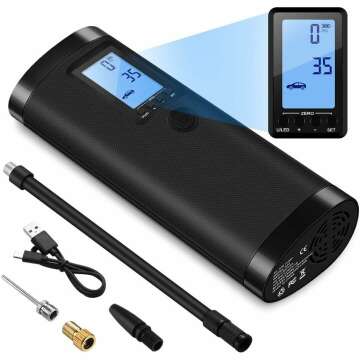 VEEAPE Portable Tire Inflator 150PSI LED Light