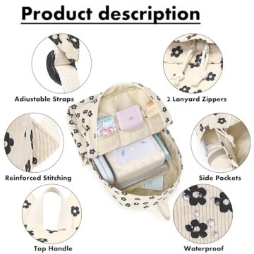 Stylish Bluboon Backpack with Lunch Box for Teens