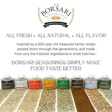 Borsari Orange Ginger Seasoned Salt - Gourmet Salt For Cooking With Orange Ginger and Herbs - Gluten Free All Natural and Keto Friendly Multi-Purpose Seasoning - 4 oz Shaker Bottle