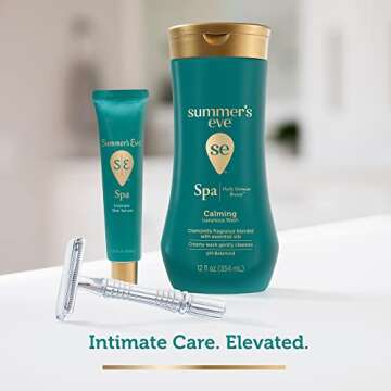 Summer's Eve Spa Daily Intimate Beauty, Luxurious Skin Serum, Post Shave Fragrance Free Women’s Hydrating Serum, 1oz Tube