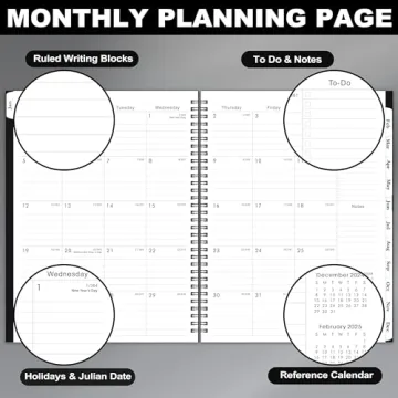 2025 Planner - 2025 Planner Weekly and Monthly from Jan. 2025 to Dec. 2025, Calendar Planner 2025 with Spiral Bound, 2025 Planner 8.5'' x 11''