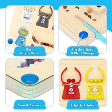 Engaging BainGesk Magnetic Color Maze for Toddlers 3-5